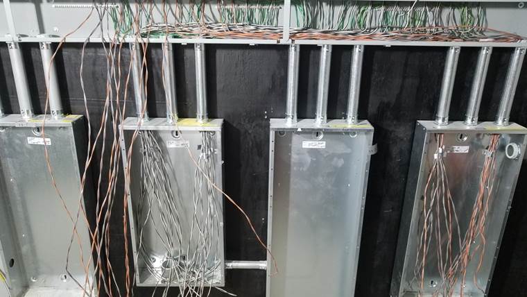Electrical boxes with wires