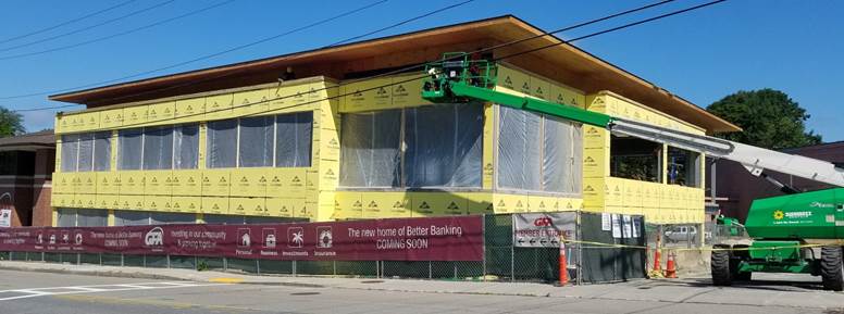 exterior yellow building sheathing