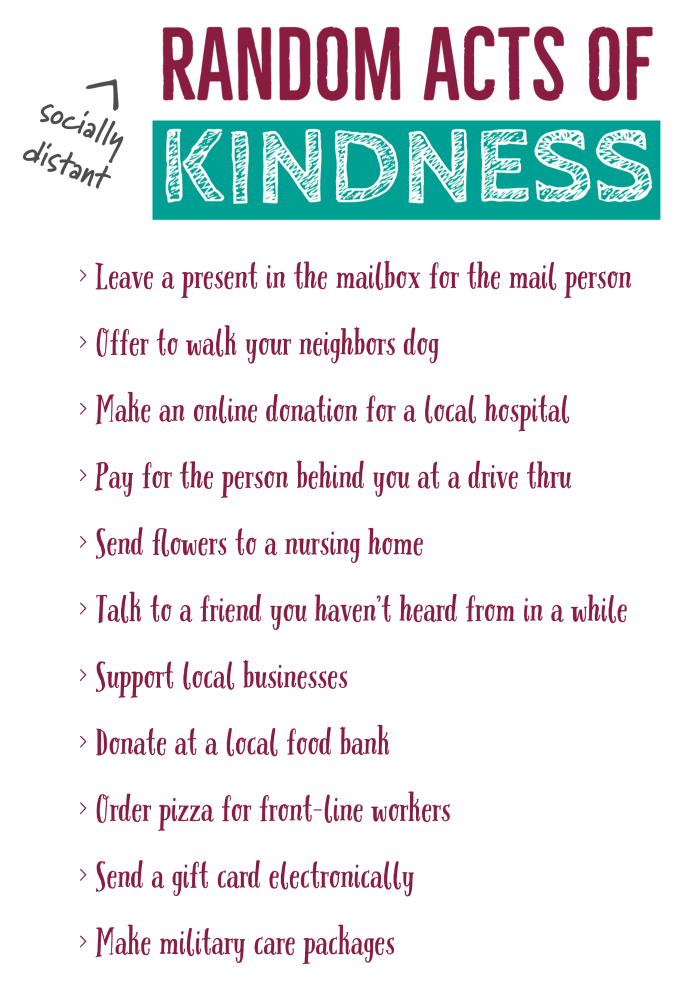 Random Acts of Kindness ideas